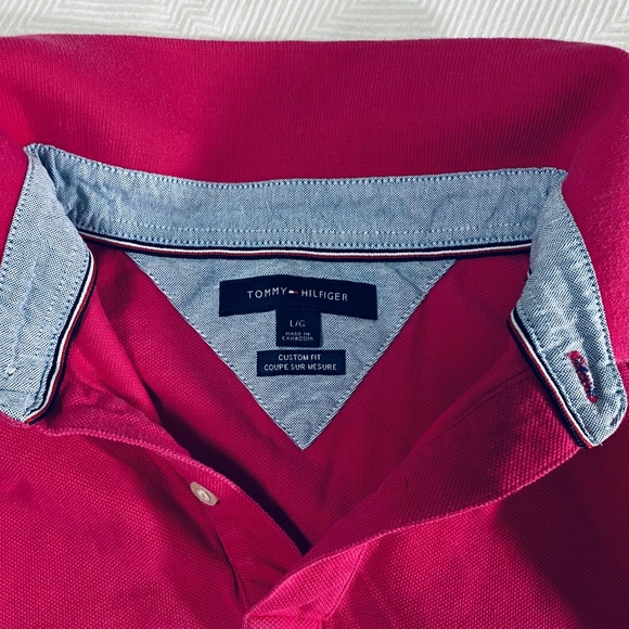 Tommy Hilfiger Custom Fit Collection Fuscia Polo Shirt - Picture 8 of 13